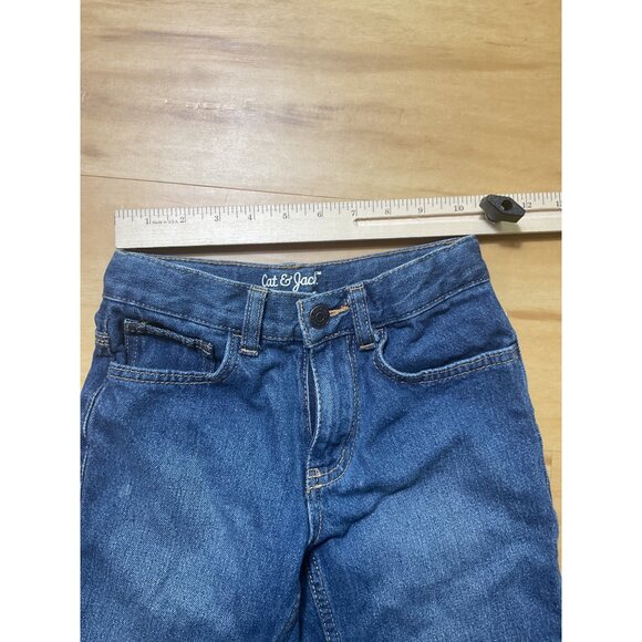 Cat & Jack Boys Relaxed Straight Jeans Size 8 Blue Denim - Picture 5 of 5